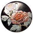 round 40mm black tab w/ handpainted design -