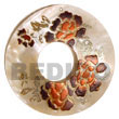 round 50mm hammershell donut w/ handpainted design -