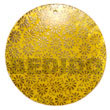 Handmade round 40mm yellow hammershell w/ handpainted design - Hand Painted Pendant