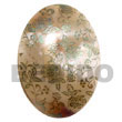 oval 50mm  hammershell w/ handpainted design - floral/embossed p