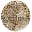 Handmade round 40mm hammershell w/ handpainted design - floral/embossed Hand Painted Pendant