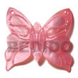 Handmade pink hammershell 50mm butterfly pendants Shell Pendant