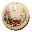 Handmade round 50mm coco bleach w/ handpainted design/embossed pendants Coco Pendant