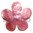 40mm pink flower hammershell pendants