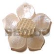 Handmade 45mm natural hammershell flower w/ carved hammershell nectar Shell Pendant