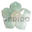45mm turquoise hammershell flower w/ carved hammershell nectar p