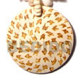 50mm round coco pendant w/ tiger burning design