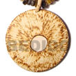 50mm round coco pendant w/ sun burning design