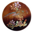 round 40mm blacktab w/ handpainted design - floral