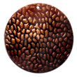 Handmade round 40mm blacktab w/ handpainted design - bronze Hand Painted Pendant