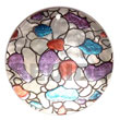 round 40mm hammershell w/ handpainted design - stained