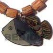 Handmade inlaid fish desgin pendant Shell Pendant