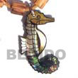 Handmade inlaid seahorse pendant Shell Pendant