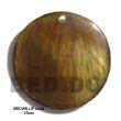 Handmade brown lip round pendant Shell Pendant