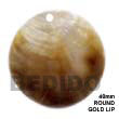 Handmade round gold lip pendant Shell Pendant
