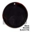 wood bangles round black pin pendant Shell Pendant