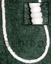 grinded white puka shell in beads strands or necklace