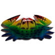 crab hand painted wooden fridge door magnet