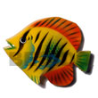 fish hand painted wooden fridge door magnet