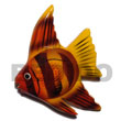 fish hand painted wooden fridge door magnet
