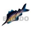 fish hand painted wooden fridge door magnet