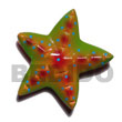 starfish hand painted wooden fridge door magnet