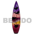 surfboard hand painted wooden fridge door magnet