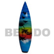 surfboard hand painted wooden fridge door magnet
