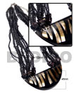 choker / 8 layers 2-3mm black coco Pokalet/black