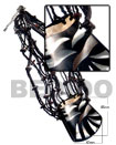 choker / 5 layers 2-3mm black coco Pokalet/black