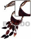 3 rows 2-3mm coco heishe/Pokalet tiger/glass beads combi