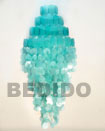 4 layers monogram capiz shell chandelier