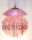 parisian old rose capiz shell chandelier