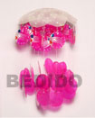 wood bangles angle fish pink capiz shells wind chime Wind Chimes